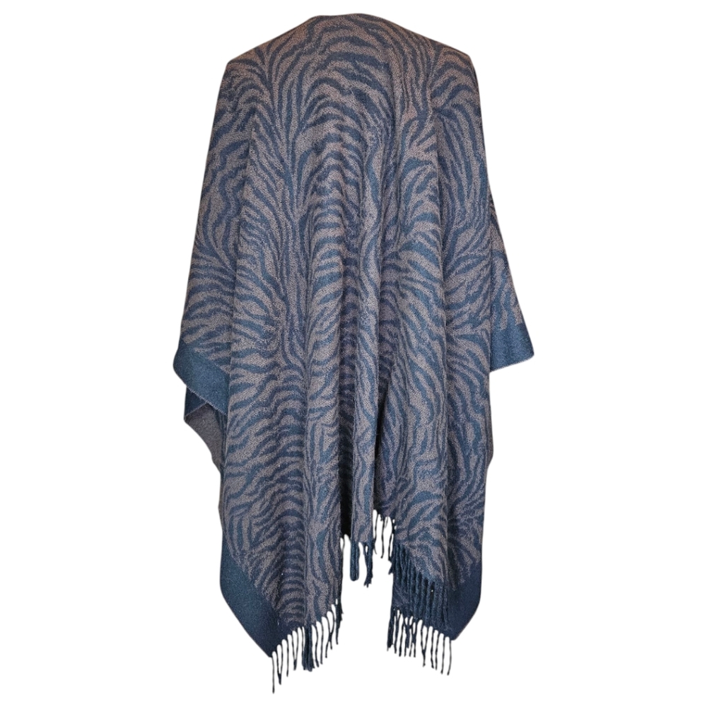 Animal Print Fringe Wrap - Picture 6 of 8